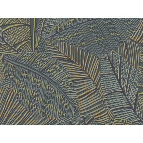 Dutch Leaf Patterned Wall Covering 10m x 0.53m Green, Model 221311 | Balbaid Decor Company
