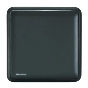10A 1 Gang Switch 86x86mm, Black, 250V | Siemens (Delta Seata)