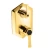 Italian One Way Shower Mixer, Maximum Pressure 15 bar, Shiny Gold Color