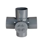 UPVC Double Tee Size 110 mm, Length 219 mm, Grey Color | Cosmoplast