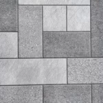 بلاط سيراميكي الرياض للحوش، مقاس 45 × 45 سم، سماكة 14 ملم، رمادي 