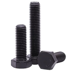 Full Threaded Black Steel Hexagonal Bolt UNC Grade 10.9 Size 3/8 Inch | Al Hadhara Tower Trading