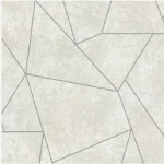 ورق جدراي هندسي لون ابيض مع فضي، طول 10 م، عرض 0.53 م، موديل ميزون