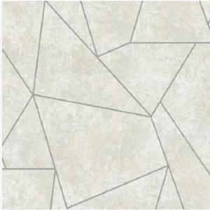 ورق جدراي هندسي 10 م × 0.53 م لون ابيض مع فضي، موديل ميزون | شركة ابيات