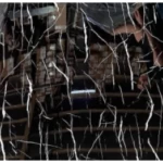 Chinese marble alternative for decoration, size 290 x 120 cm, rectangular, model 7028, glossy black color