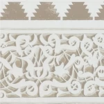 ورق حائط بلجيكي لون بيج تصميم شرقي، مقاس 500 سم×25.5 سم