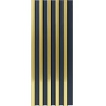 بديل خشب للواجهات WPCمقاس 12×290 سم لون ذهبي مقلم اسود