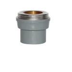 MALE ADAPTER (SLIP X MPT) WITH BRASS INSERT CPVC schedule 80 Chanal  height  71.75mm Size 2 × 2 inch Color Light Gray