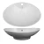 Countertop Oval Washbasin 20x43.5x65 cm, Matt White