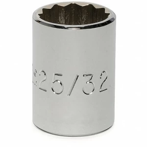 Socket 6 Point Socket Size 25/32 inch, Chrome Finish | Proto ARAB PROS COMPANY