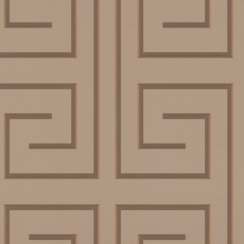 Geometric Wallpaper Brown 10m x 0.70m, Model Z76038 | Balbaid Decor Company