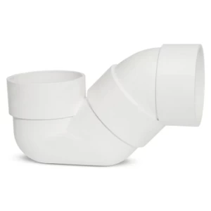PVC P-Trap Short 4 inch, SCH 40, White Color | Al-Manar Pipes Factory