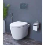 كرسي حمام افرنجي معلق اوف وايت موديل بي، طول 54.5 سم، عرض 37 سم ، ارتفاع 40 سم