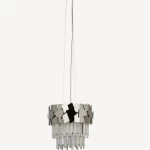 Modern design ceiling pendant, white color dimensions 41x41x154 cm