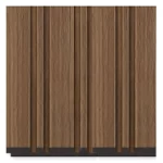 ألواح ديكور بديل خشب 3D PS، مقاس 12×120×2900 مم، بني، موديل PS-IC50201