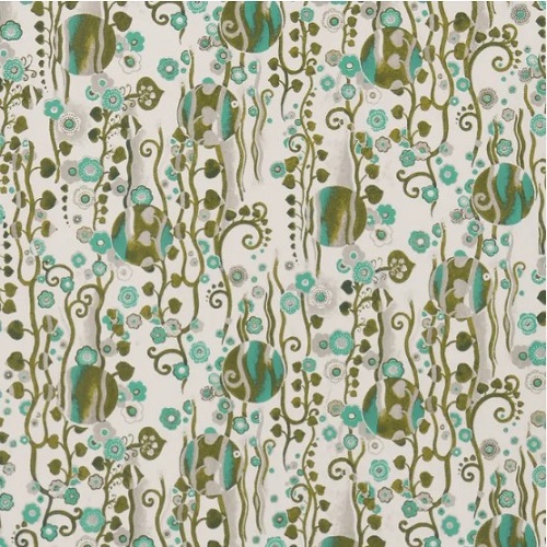 Floral Wall Covering 10m x 0.53m Green Color | Abyat Company
