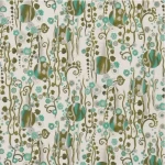 ورق حائط ورود لون اخضر، طول 10 م، عرض 0.53 م