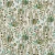 Floral wall covering, green color, length 10 m, width 0.53 m.