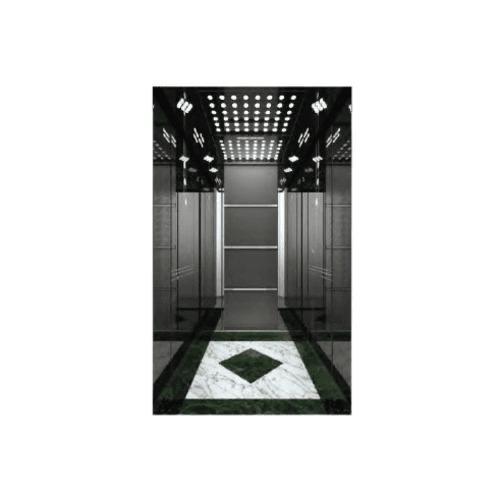 Machine Roomless Passenger Elevator 630 KG Load, 8 Persons, 1.0 m/s, Etched Black Titanium Walls | 