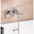 Bathtub Mixer Brass Height 10.9 cm, Size 21.5x18.8 cm, Chrome Color