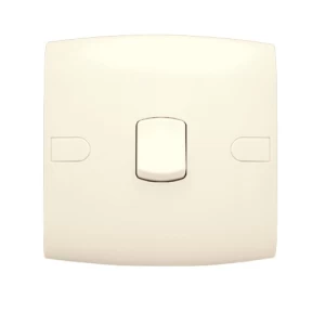 مفتاح كهرباء مفرد 10 امبير 7×7 سم بيج ALF Classic Alfanar | شركة الفنار