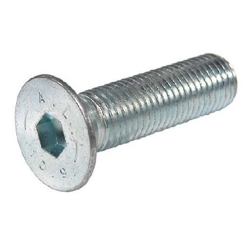 White Zinc Plated Countersunk Allen Bolt Grade 10.9, Diameter 12 mm, Length 45 mm | AOBSCO