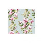 American wallpaper floral design 10 m x 0.53 m, blue color, model TR20902
