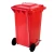 HDPE Plastic Waste Box, Capacity 240 Liters, Size 70x55.5x100 cm, Red Color, Model SCULY