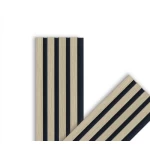 Wood alternative to the facades, ribbed shape, size 12 x 290 cm, light beige