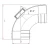 UPVC Plastic Access Elbow 87.5° Size 43 mm, Length 93 mm, Grey | Cosmoplast Company - Image 2