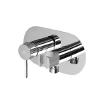 خلاط شطاف مصنوع من النحاس مزود برداد للمياه الحارة وحامل ، الأبعاد 17×8.5×13.2 سم ، لون كروم لامع ، الضغط 15 بار