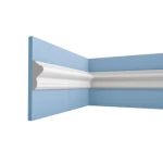 White PU Foam Decorative Wall Frames, 2.44 m Length, 4 cm Height, 1.8 cm Thickness | Zakharef Factory