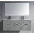 Modern plywood Double Washbasin, Width 120 cm, Depth 48 cm, Height 50 cm, With LED Mirror, Marbled Grey