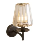 Metal Wall Sconce, Black Color, 28 cm Length, 10 cm Base Diameter