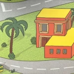 فينيل أرضيات PVC بازل تصميم رسم يناسب غرف الاطفال، سماكة 2.6 ملم، موديل 27012041