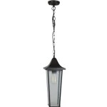 Outdoor Wall Lighting Lantern, Black Color, Size 44x18 cm
