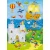Decorative wall mural kids design, size 183×254 cm, blue with green color