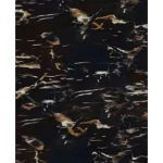 بديل رخام لواجهات المجالس صيني مقاس 280 × 122 سم مستطيل الشكل لون اسود بعروق بني و ابيض