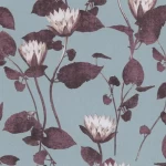 ورق حائط ورود بلجيكي مقاس 10 م× 0.53 م، لون رمادي.