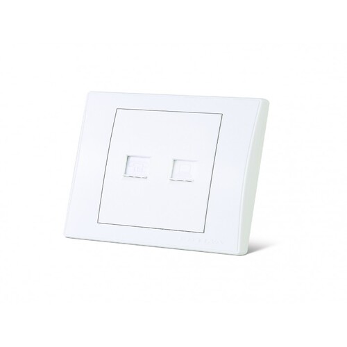 Telephone and Computer Switch 7x7 cm, White Color | Foutina