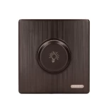 مفتاح ديمر، 300 واط، 220 فولت، مقاس 7 × 7 سم، لون أسود مطفي 