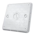 غطاء الفتحات الارضية  المهيدب مصنوع من فايبرجلاس مقاس 30x30 سم    اللون ابيض