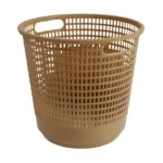 Polyethylene Plastic Trash Bin, 5 Gallon Capacity, Dimensions 30x35 cm, Brown Color, Model ZXQAJ