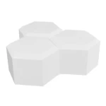 Interlock floor tiles, size 16x16 cm, thickness 8 cm, Delta design, white color | Al Wasd Industrial