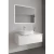 Artificial Marble Wash Basin, Ceramic Raised Basin With LED Mirrors, Size 100 cm