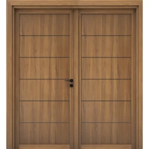 Double Wooden Door Premium 220×235 cm Brown, Thickness 6 cm | BM01
