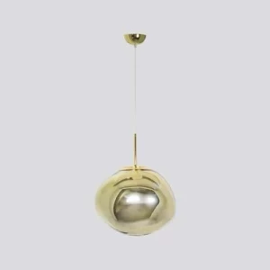 Luxury Hanging Chandelier Diameter 38 cm, Length 38 cm, Gold Color, Single Bulb | 