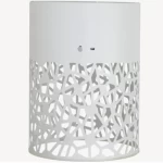 Metallic Table Lamp, 39 cm Height, 39 cm Width, White Color