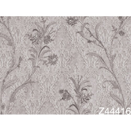 Italian Wallpaper Floral Design 10m x 1.06m, Gray | Balbaid Decor Company