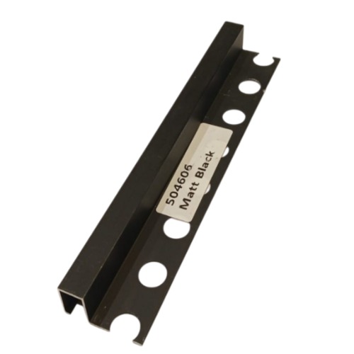 Small Aluminum Square End Accessory 240×1.2 cm, Matte Black | 